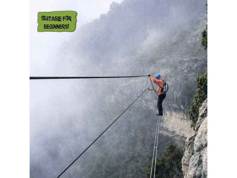 Via ferrata with a guide - Baumes Corcades - Centelles