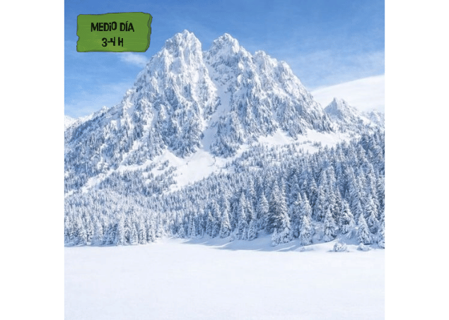Rutas con raquetas de nieve con guía en los Pirineos hasta el Estany de Sant Maurici