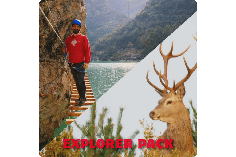 Pack that includes 2 activities at the best price: Deer rut and via ferrata