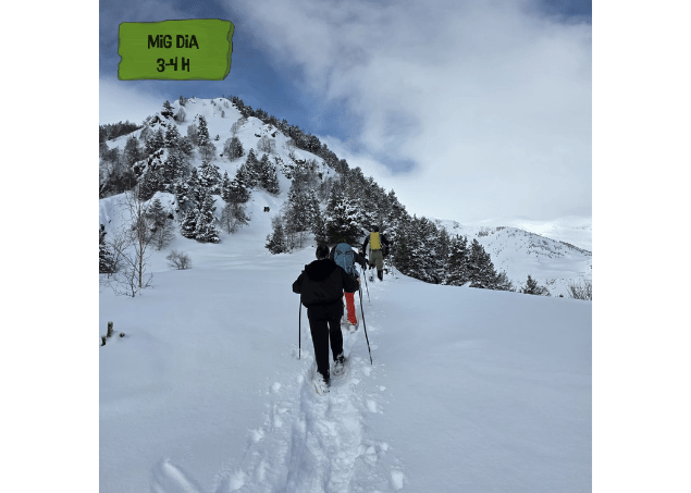 Ruta amb raquetes de neu amb guia al Pirineu, Mirador de Corbiu