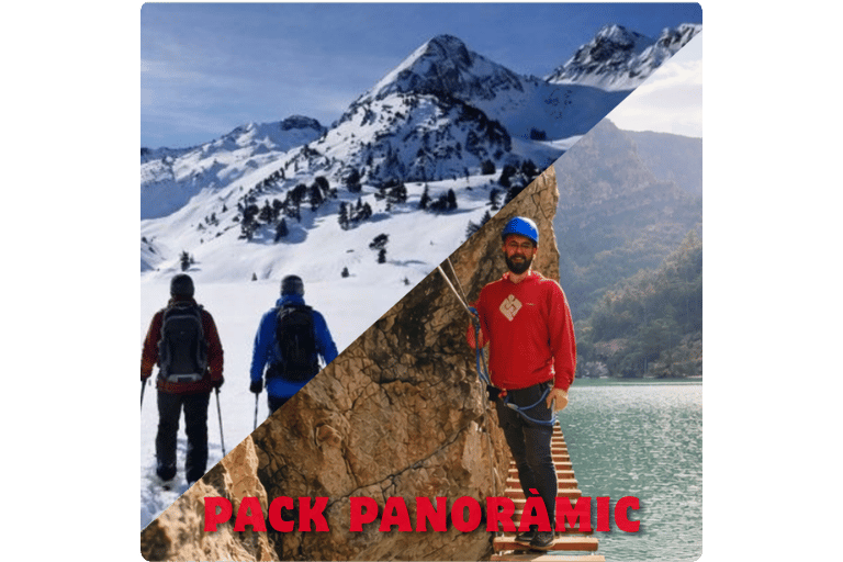 Pack de dues activitats a millor preu: ruta amb raquetes de neu i via ferrata