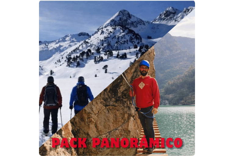 Pack de dos actividades a mejor precio: ruta con raquetas de nieve y via ferrata
