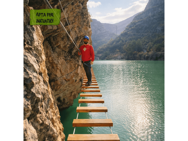Via ferrata amb guía - Paret de les arcades - Llimana - Terradets