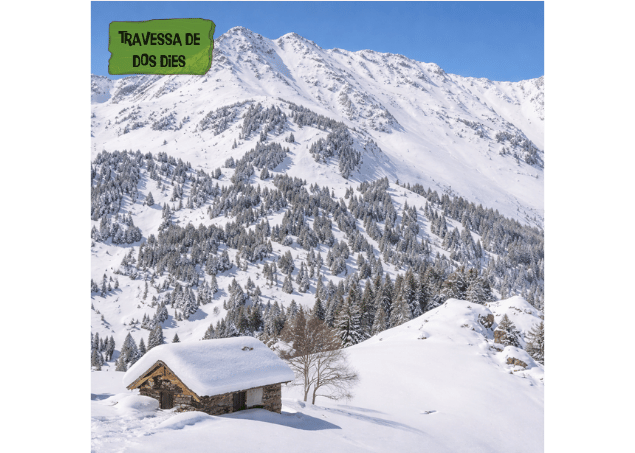 Travessa amb raquetes de neu amb guia al Pirineu amb nit en refugi lliure