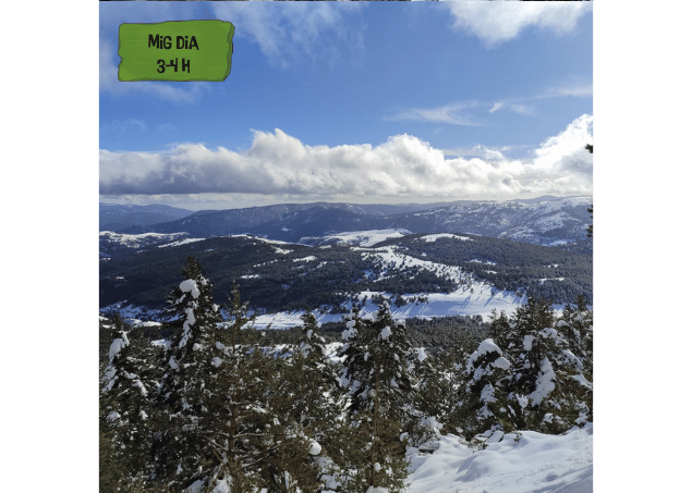 Ruta amb raquetes de neu amb guia al Pirineu, als Turons del Port del Cantó