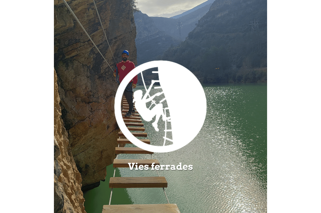 Vies ferrades (vias ferratas) guiadas en el Pirineo y Montserrat